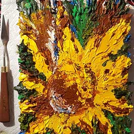 "Sunflower" - Detail - SOLD